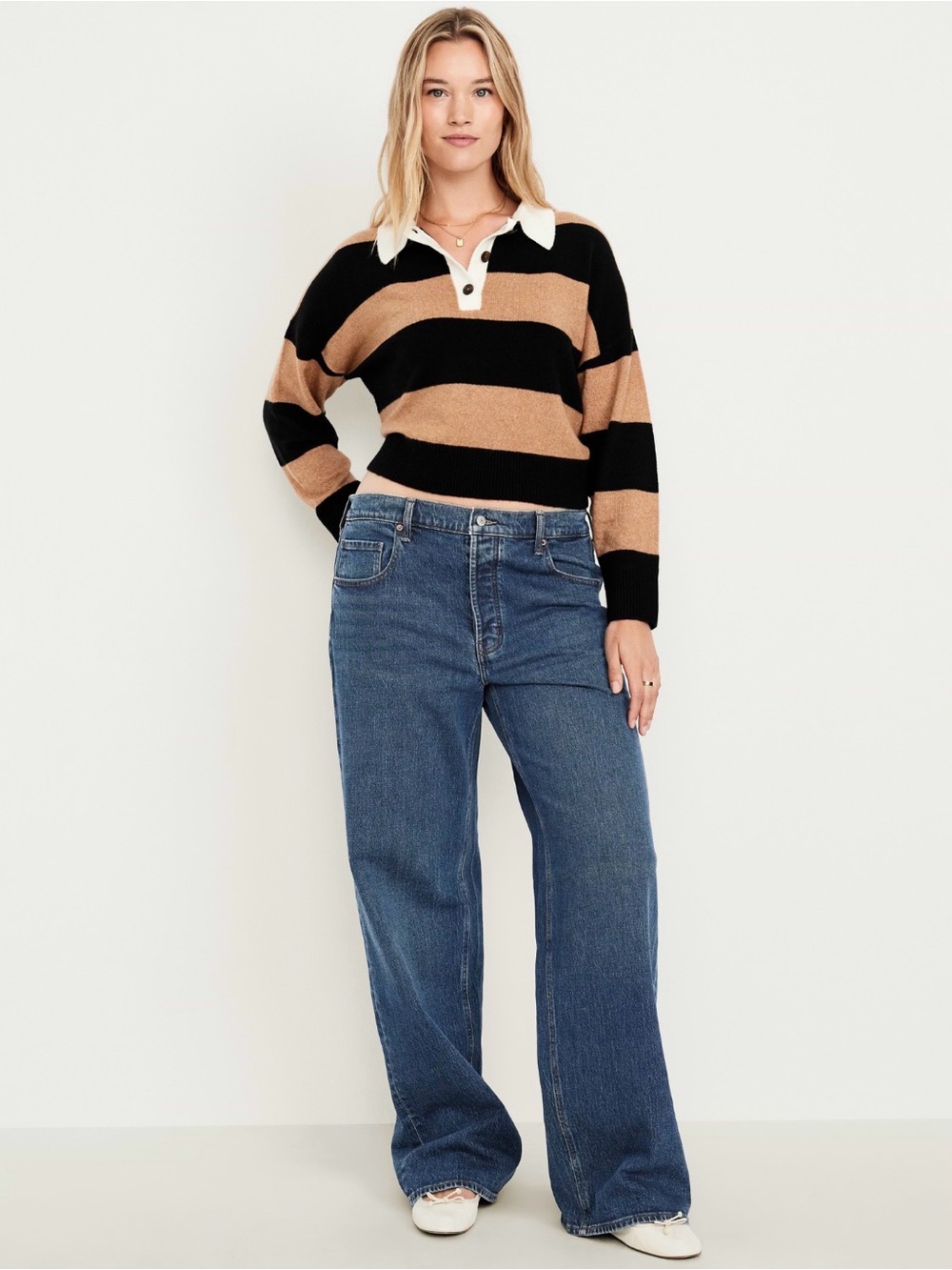 Old Navy Slouchy Mid-Rise Wide-Leg Jeans